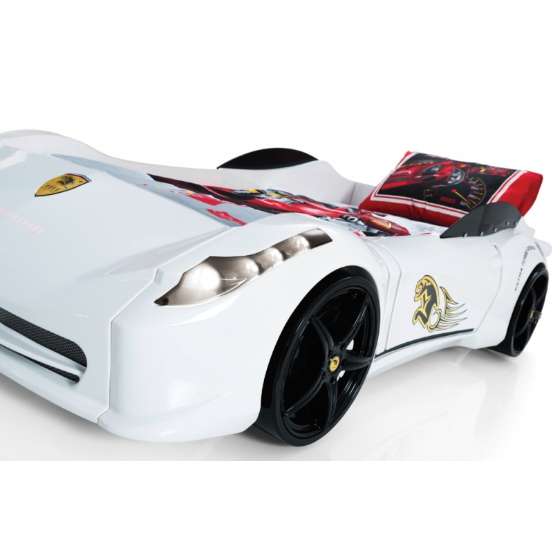 Aero Spider White Racing Car Bed